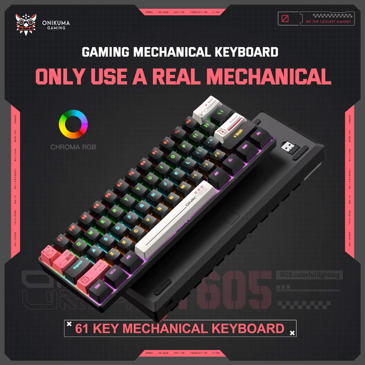 کیبورد گیمینگ مکانیکال سه حالته Onikuma MT605