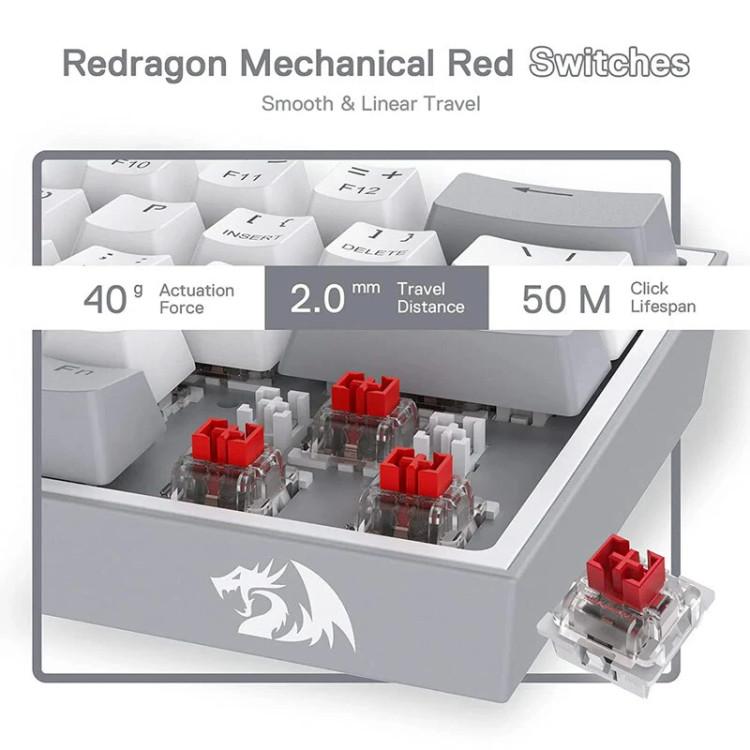کیبورد گیمینگ مکانیکال Redragon Fizz K617