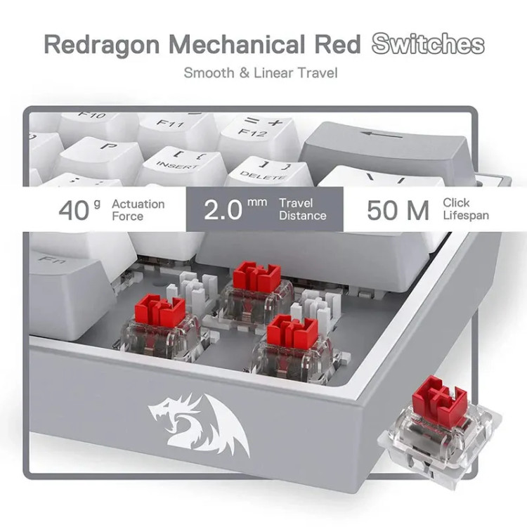 کیبورد گیمینگ مکانیکال Redragon Fizz K617