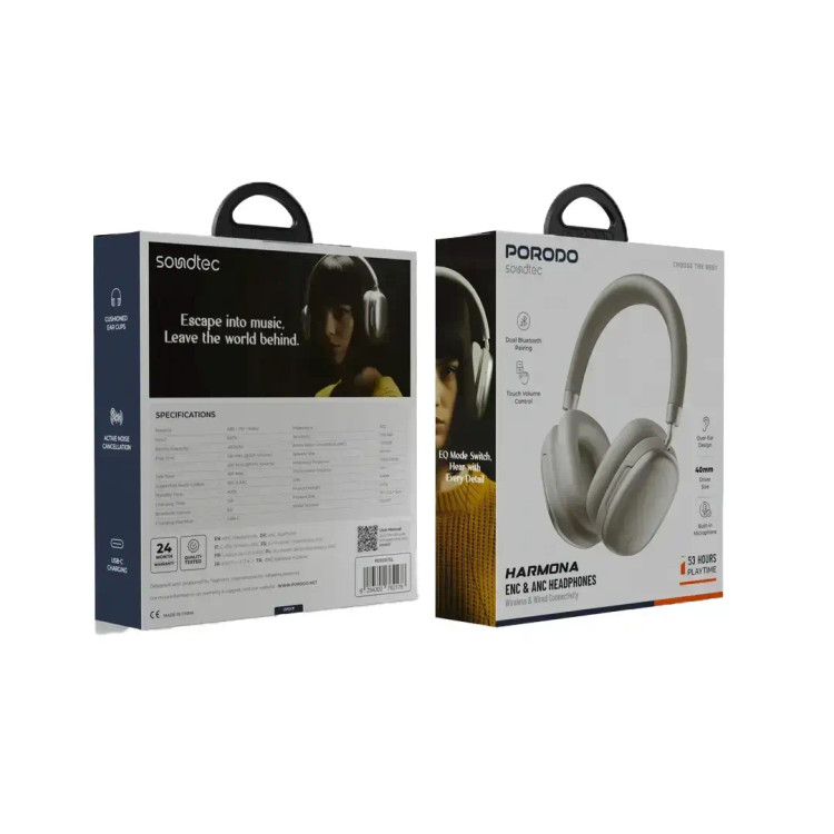 هدفون بی سیم Porodo Soundtec Harmona PD1037
