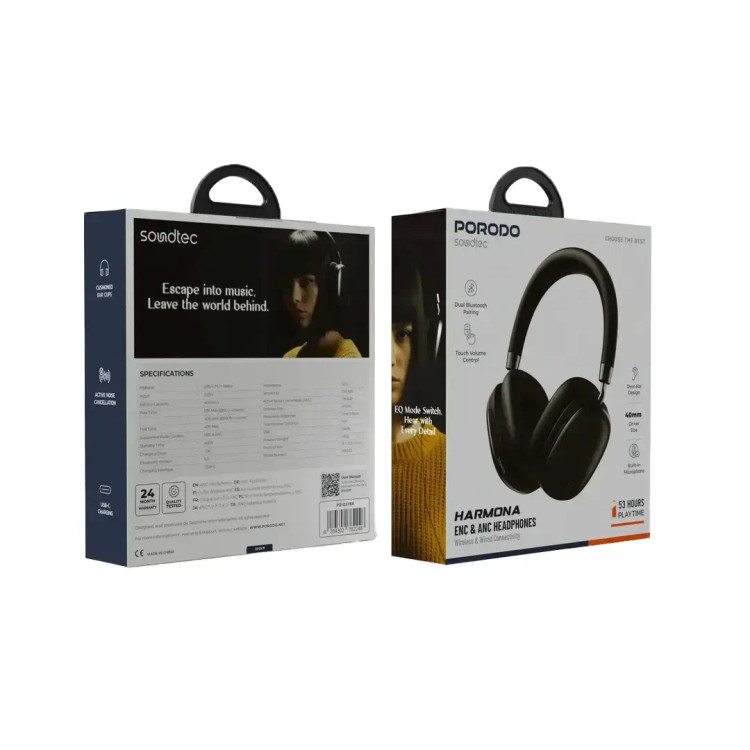 هدفون بی سیم Porodo Soundtec Harmona PD1037