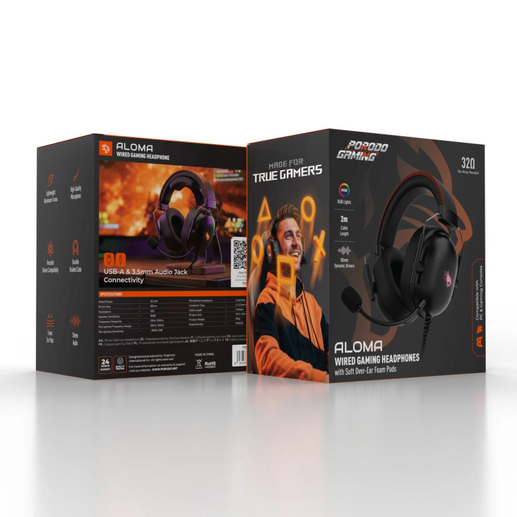 هدست گیمینگ Porodo Gaming Aloma PDXK26