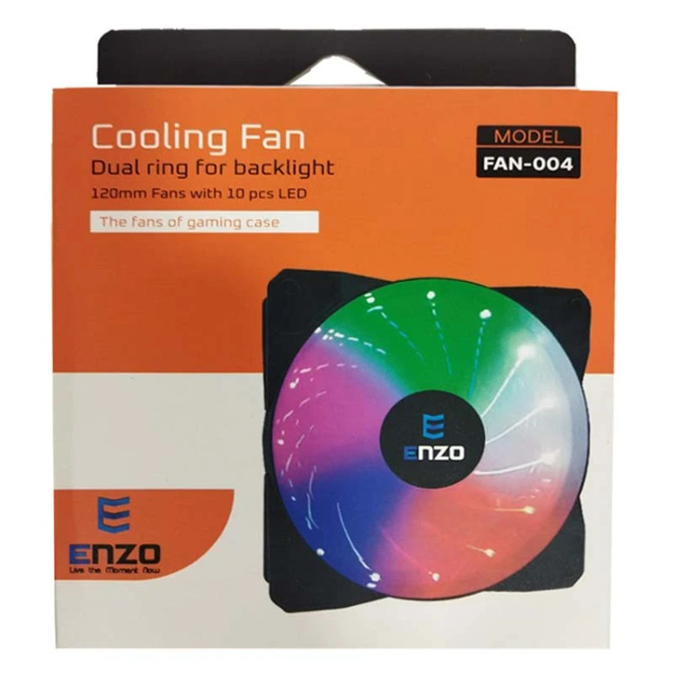 فن کیس انزو FAN-004 RGB سایز 120 میلی متری