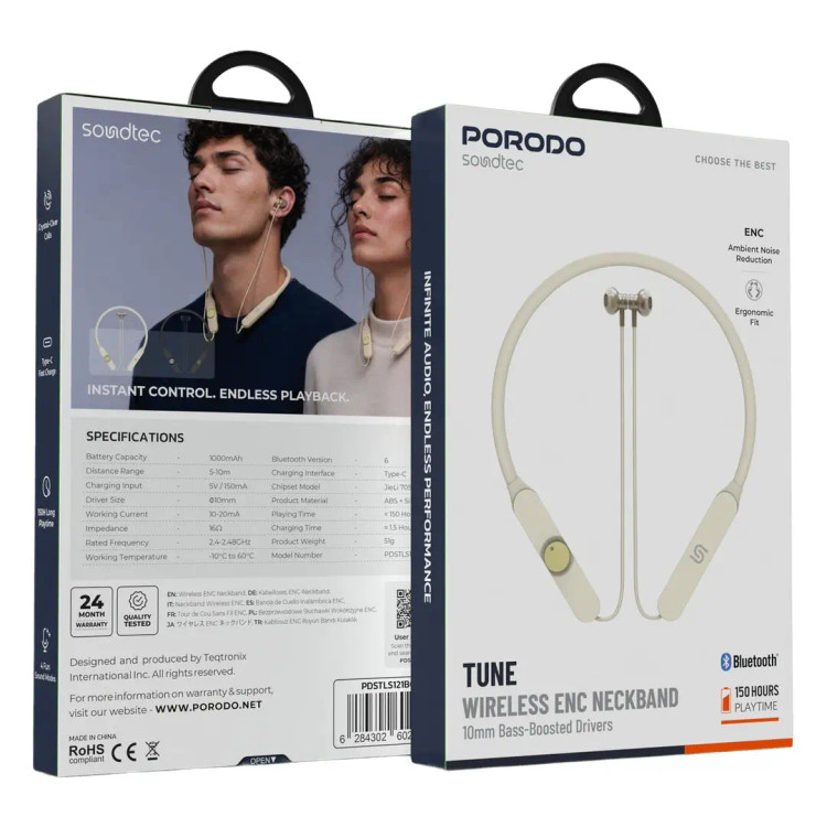 هندزفری گردنی Porodo Soundtec VIORA PDSTLS121