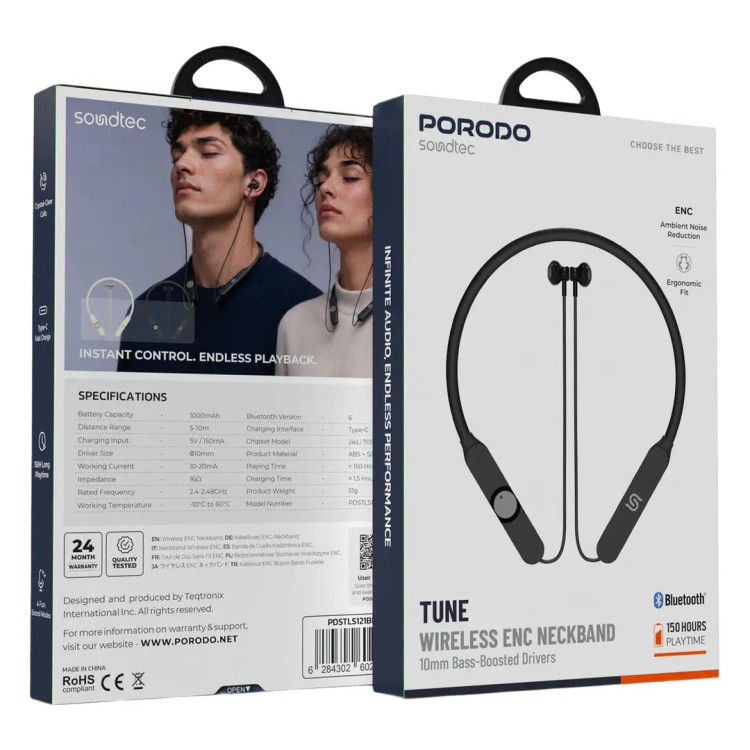 هندزفری گردنی Porodo Soundtec VIORA PDSTLS121
