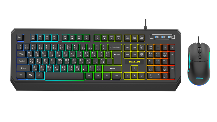 کیبورد و موس گیمینگ Green Lion GKM-65