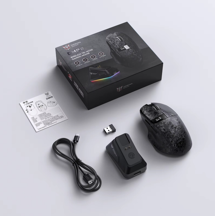 موس گیمینگ سه حالته با نمایشگر Onikuma DM08