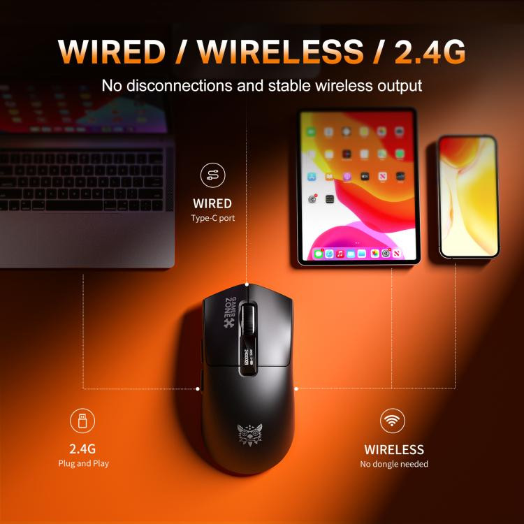 موس گیمینگ سه حالته با نمایشگر Onikuma DM10