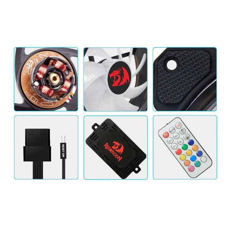 فن کیس ردراگون GC-F009 سایز 120 میلی متری بسته 3 عددی